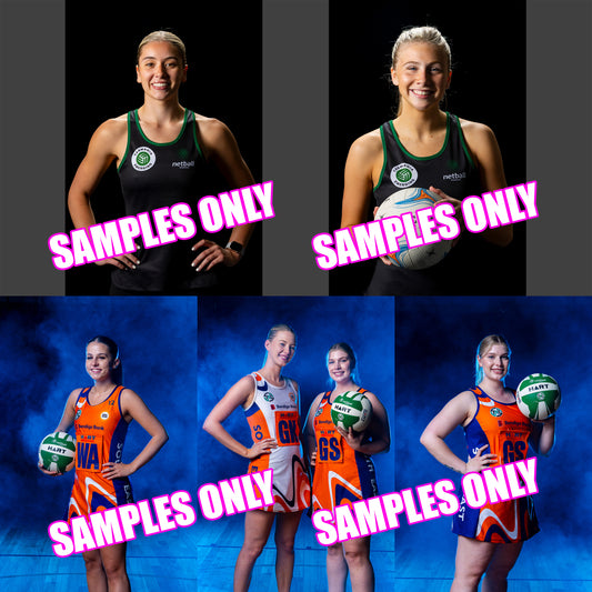 5 Photo Pack - NETBALL TAS - 17&U / 19&U Dress Presentation Portraits